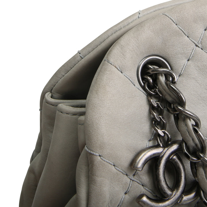 CHANEL Wild Stitch Mademoiselle Bowling Bag - Grey OUTLET FINAL SALE