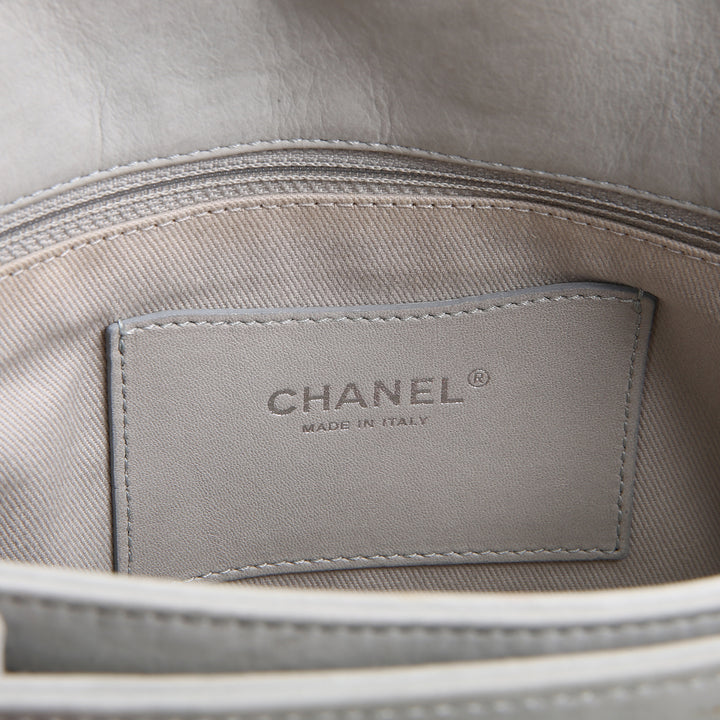 CHANEL Wild Stitch Mademoiselle Bowling Bag - Grey OUTLET FINAL SALE
