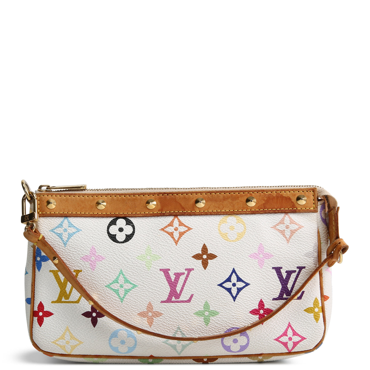 LOUIS VUITTON Vintage Pochette Accessoire Multicolore Monogram White