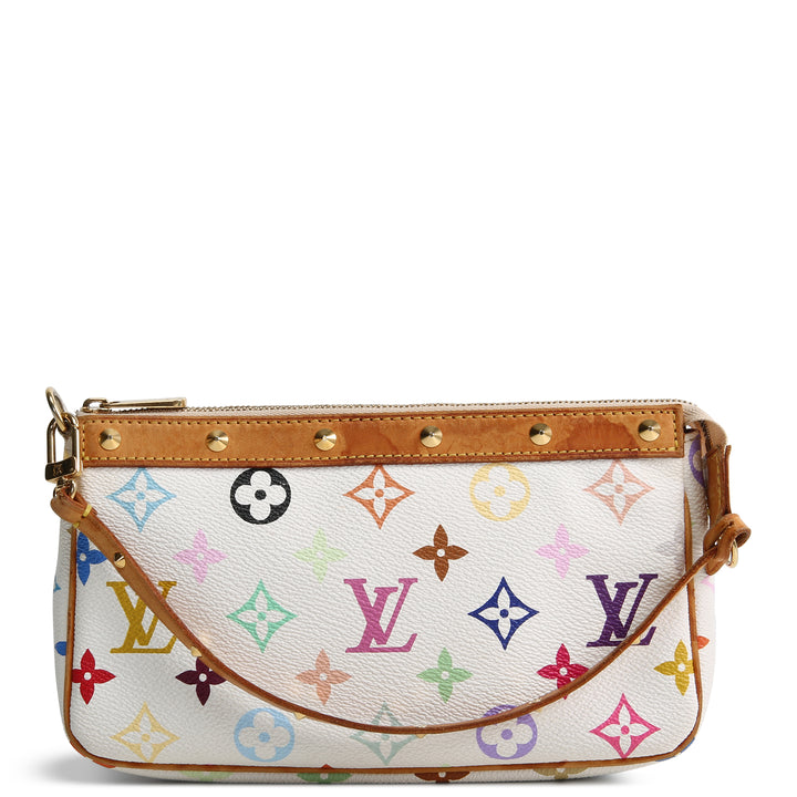 LOUIS VUITTON Vintage Pochette Accessoire Multicolore Monogram White