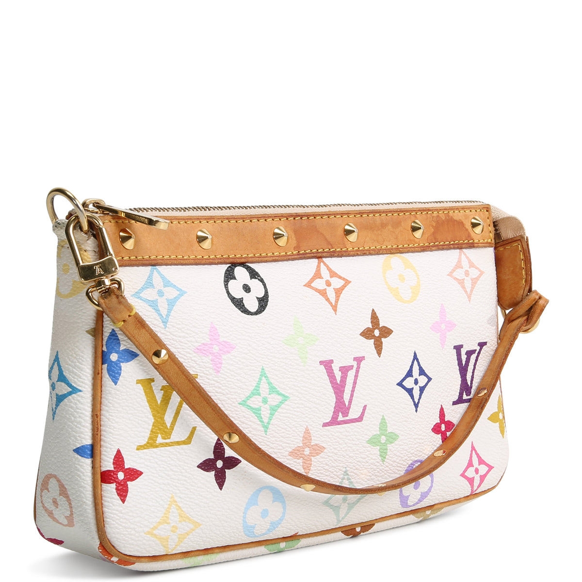 LOUIS VUITTON Vintage Pochette Accessoire Multicolore Monogram White