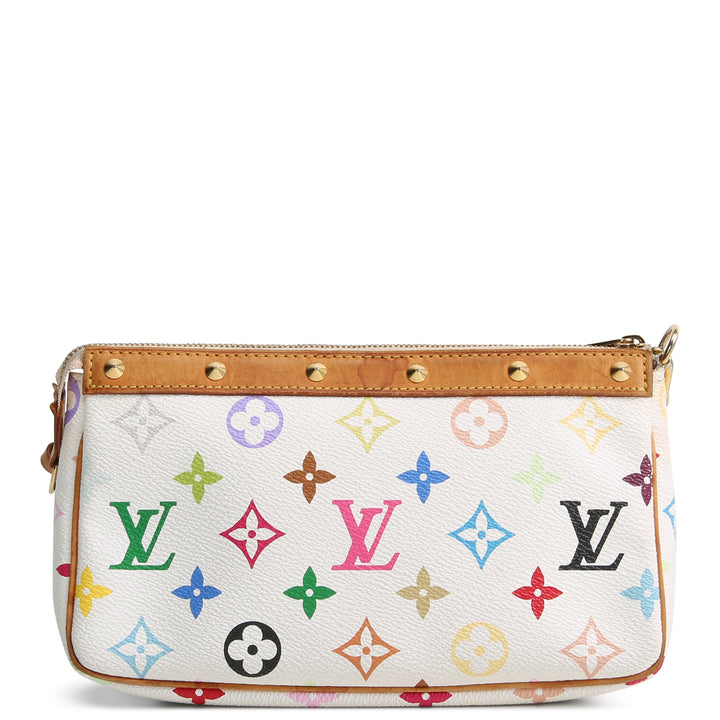 LOUIS VUITTON Vintage Pochette Accessoire Multicolore Monogram White