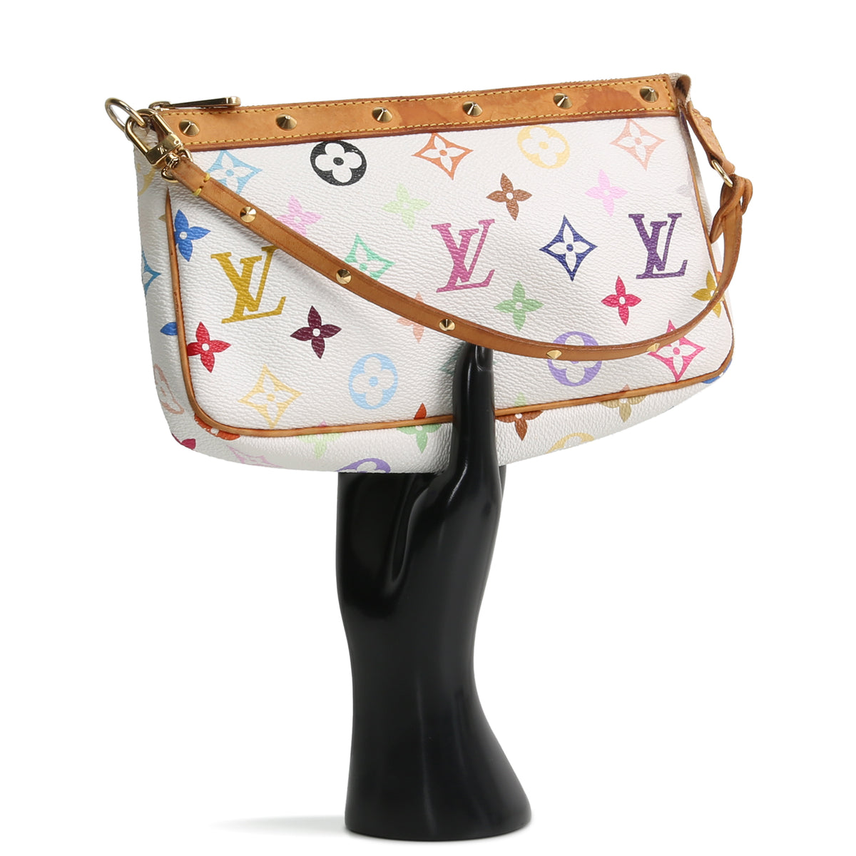 LOUIS VUITTON Vintage Pochette Accessoire Multicolore Monogram White