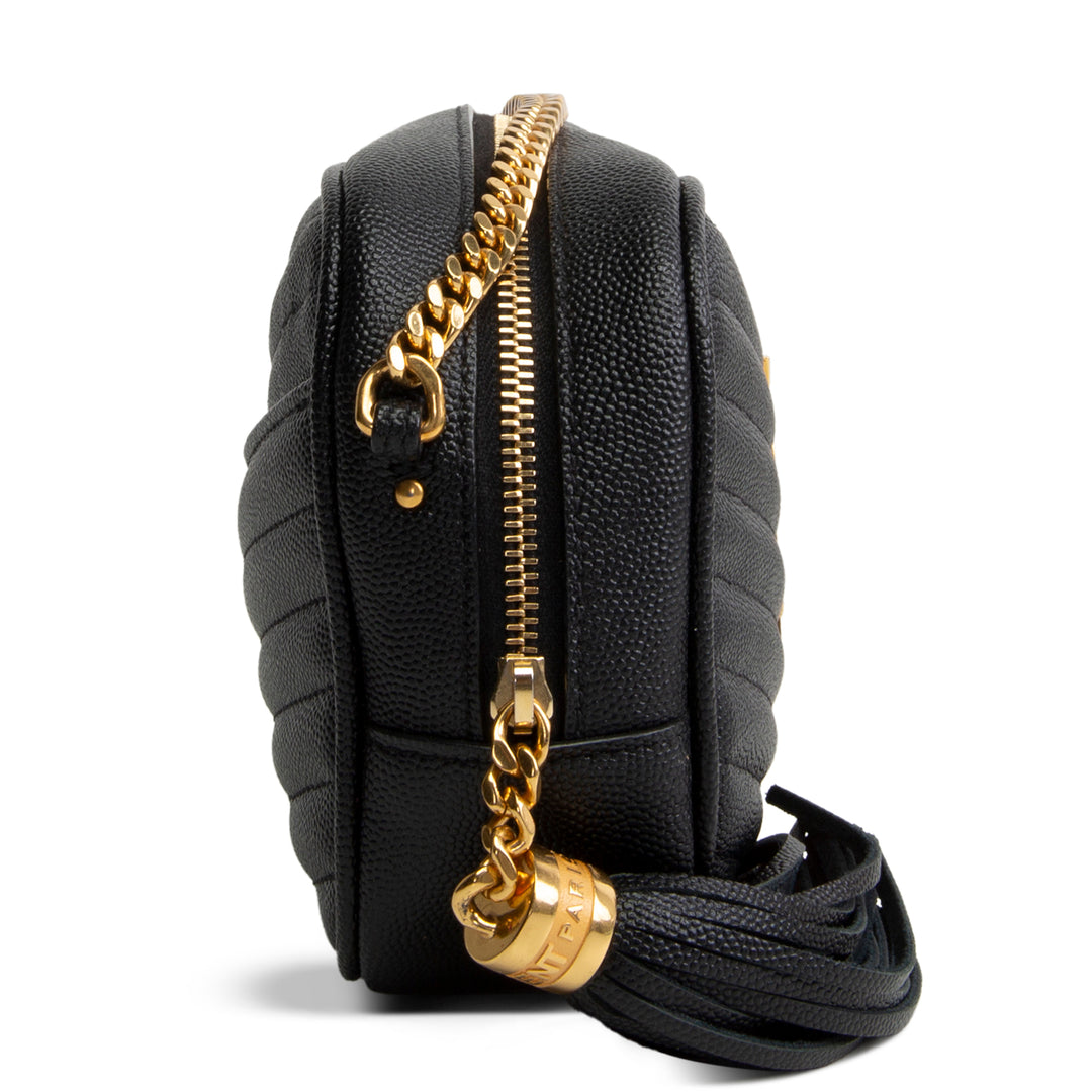 SAINT LAURENT Grain de Poudre Mini Lou Tassel Crossbody
