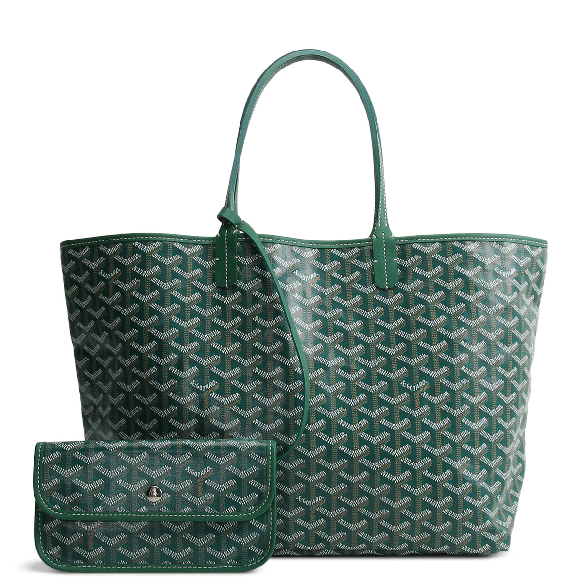 GOYARD Goyardine St Louis Tote PM w/ Pouch - Green