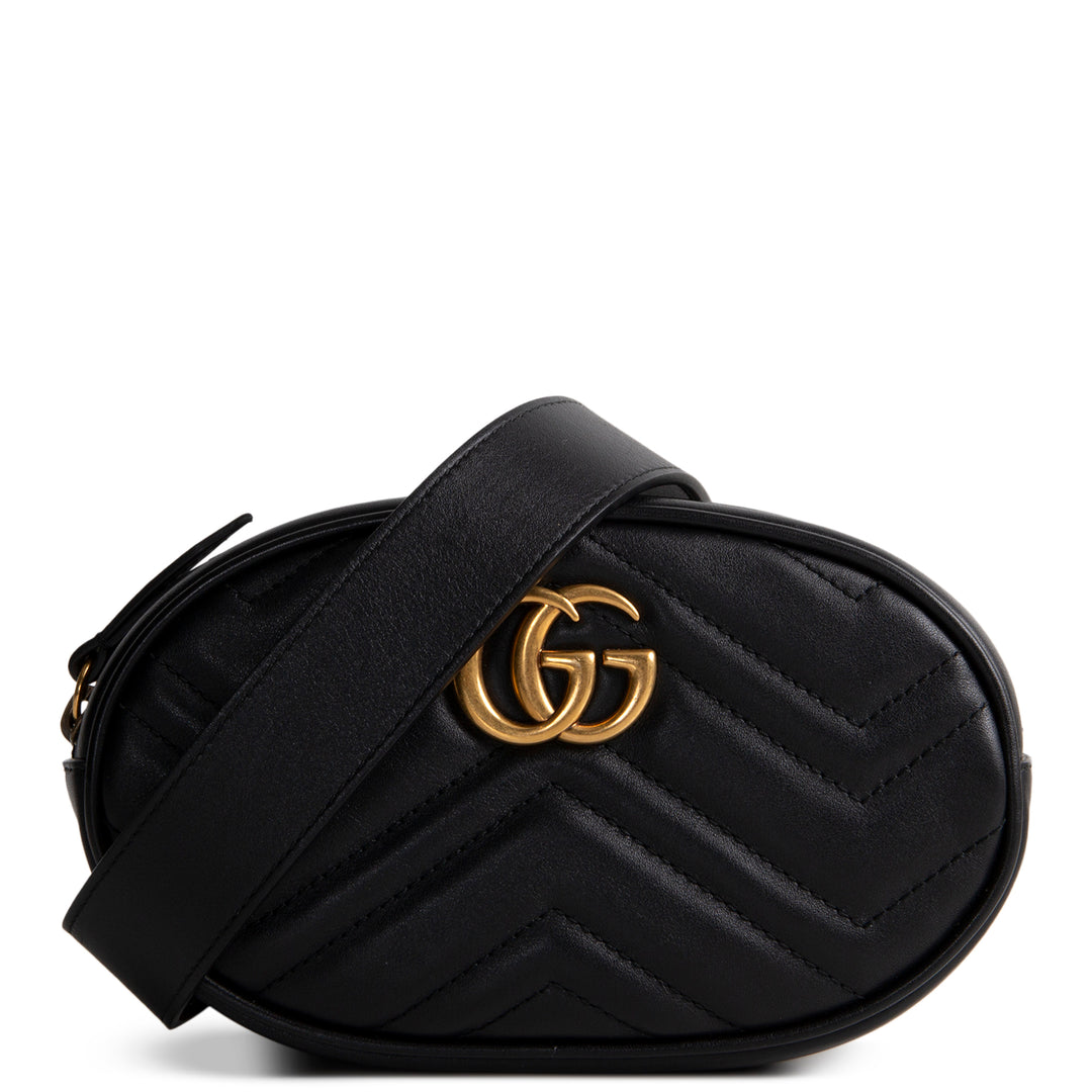 GUCCI GG Marmont Belt Bag - Black