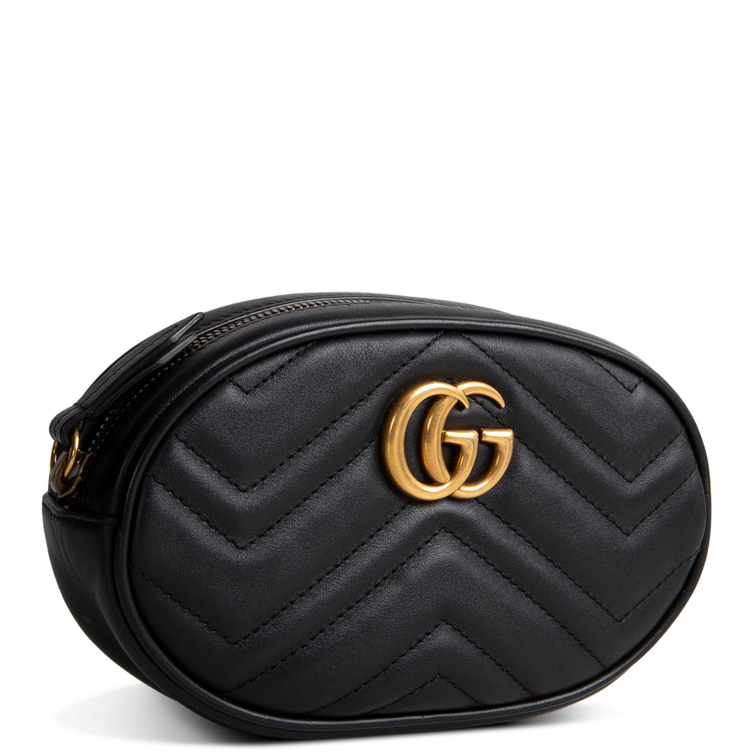 GUCCI GG Marmont Belt Bag - Black