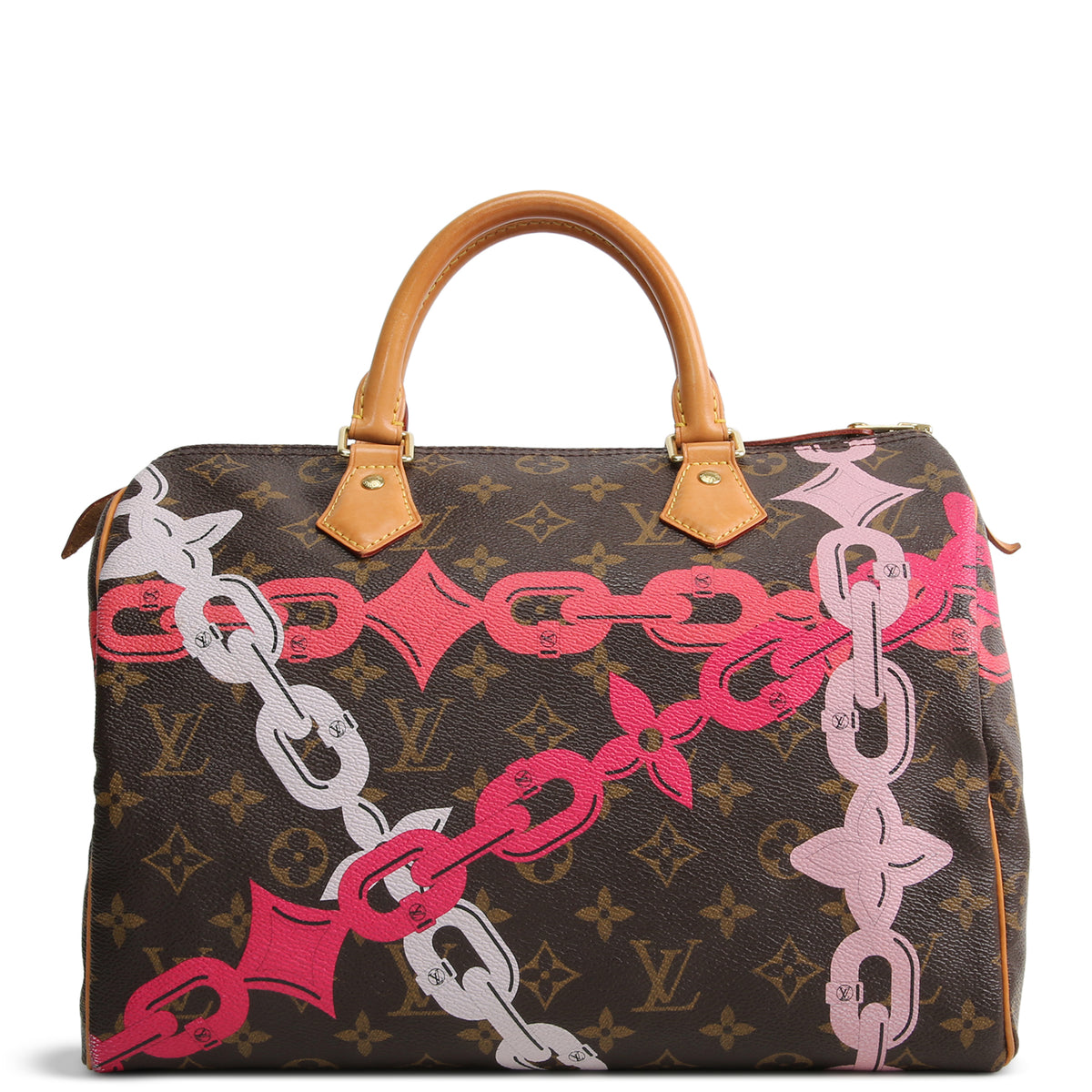 LOUIS VUITTON Limited Edition Speedy 30 Chain Flower (Bay Speedy)