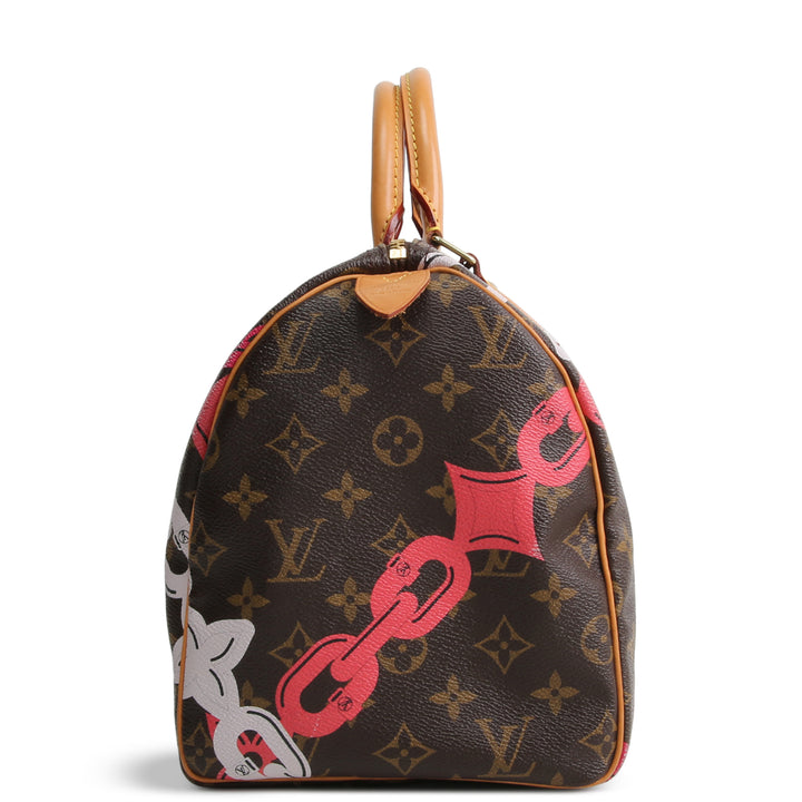 LOUIS VUITTON Limited Edition Speedy 30 Chain Flower (Bay Speedy)
