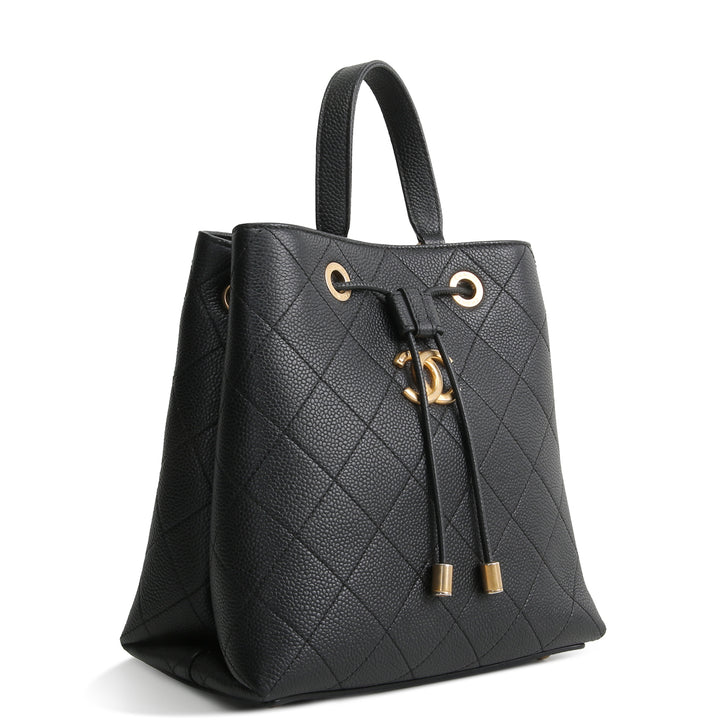 CHANEL Caviar CC Bucket Bag Small