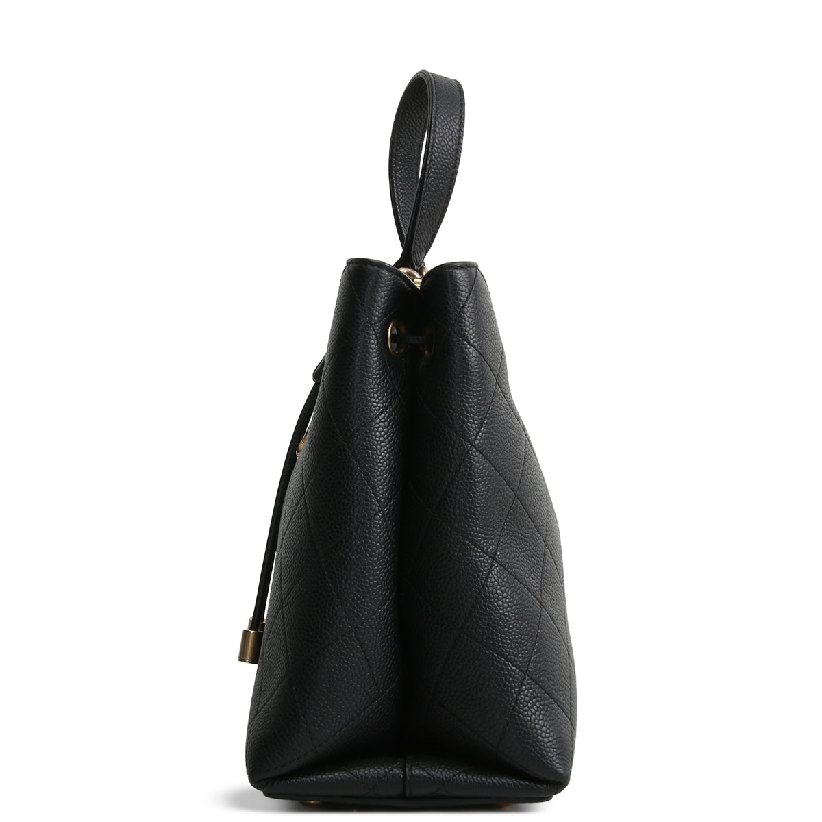 CHANEL Caviar CC Bucket Bag Small