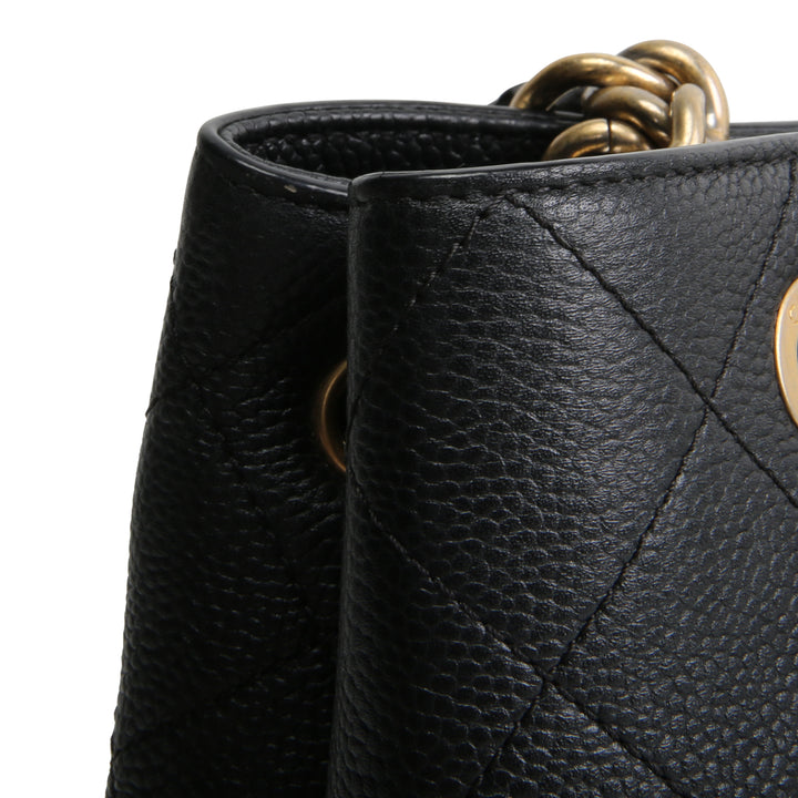 CHANEL Caviar CC Bucket Bag Small