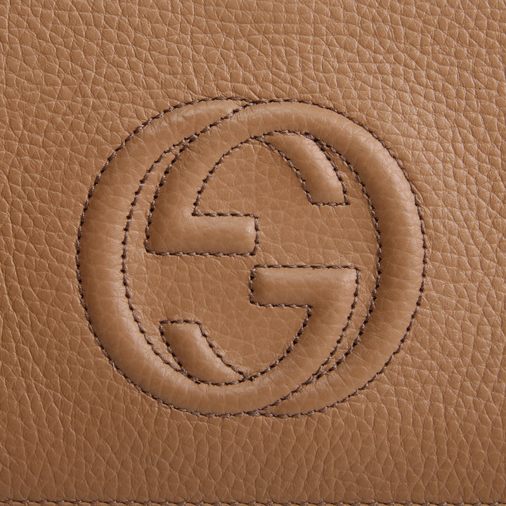 GUCCI Interlocking G Soho Chain Bag - Nude