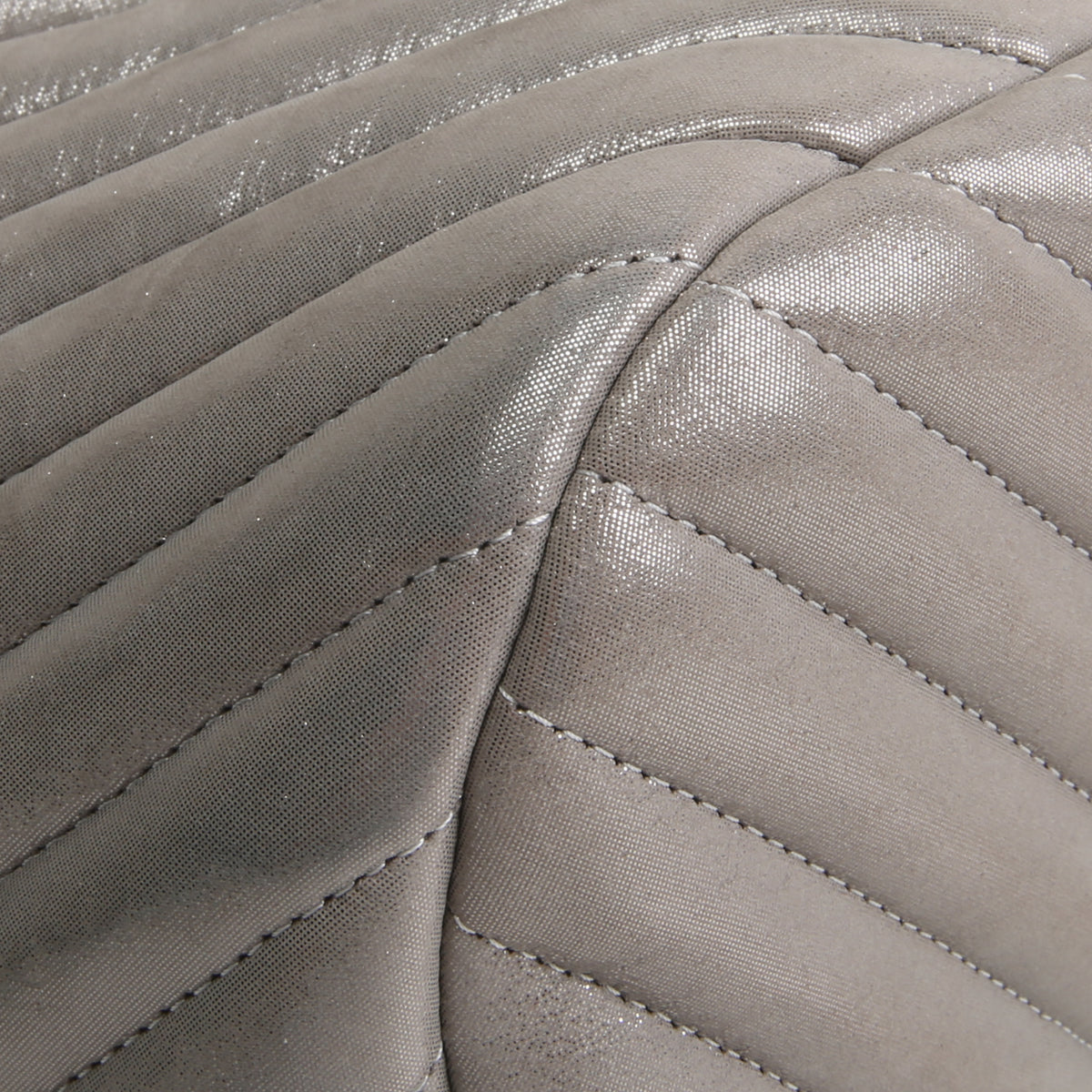 CHANEL Chevron Urban Spirit Backpack - Metallic Silver OUTLET FINAL SALE