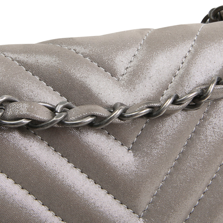 CHANEL Chevron Urban Spirit Backpack - Metallic Silver OUTLET FINAL SALE