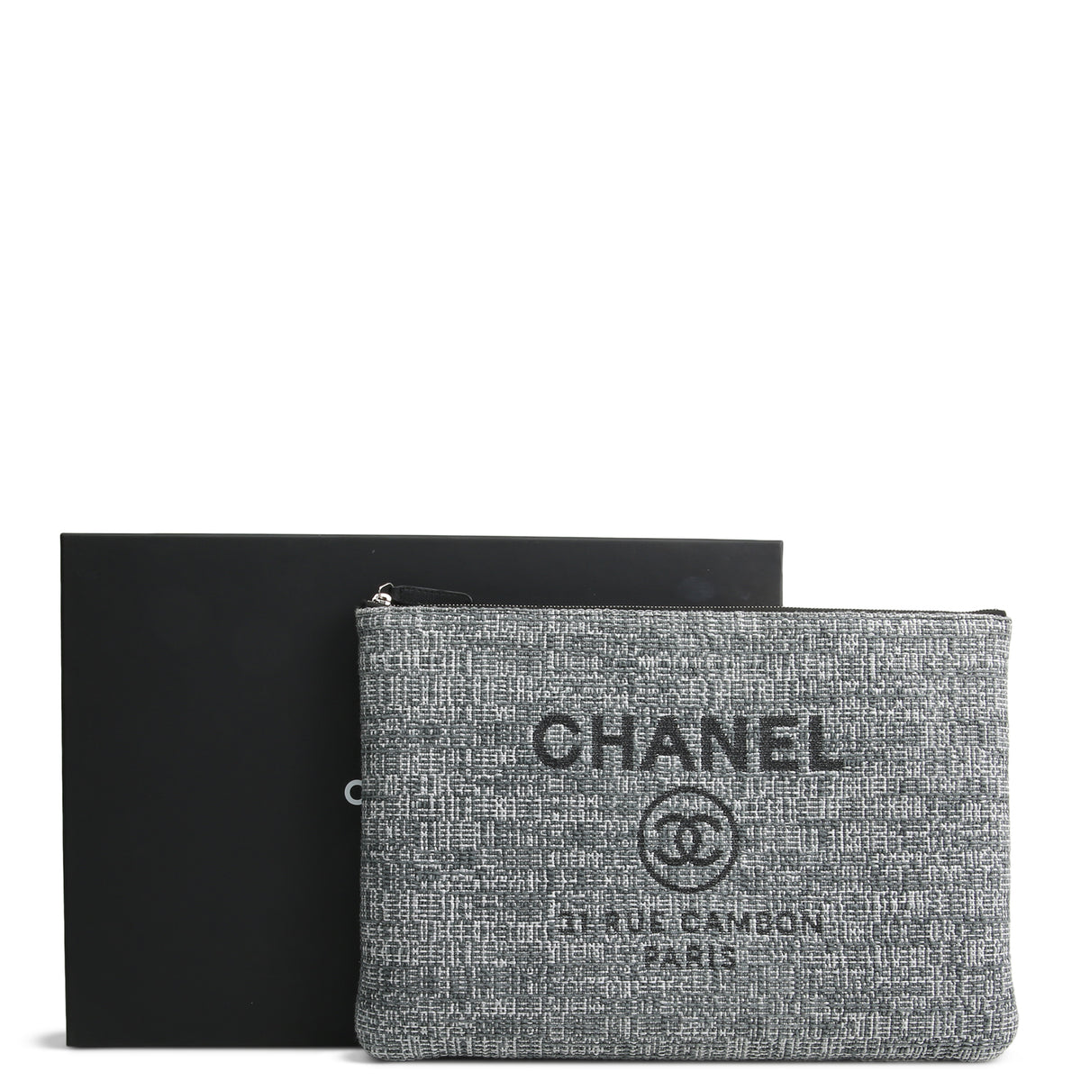 CHANEL Tweed Deauville O-Case Large