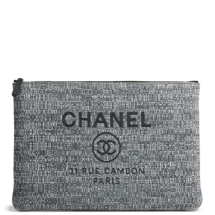 CHANEL Tweed Deauville O-Case Large