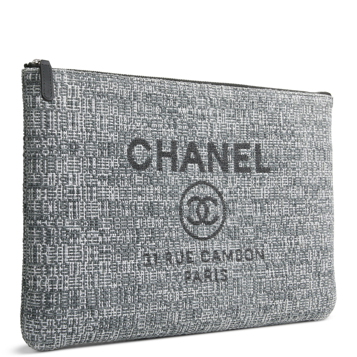CHANEL Tweed Deauville O-Case Large