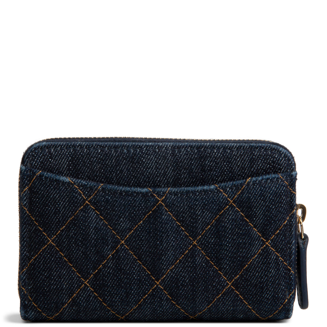 CHANEL 2026 Denim Coin Purse - Dark Wash Navy