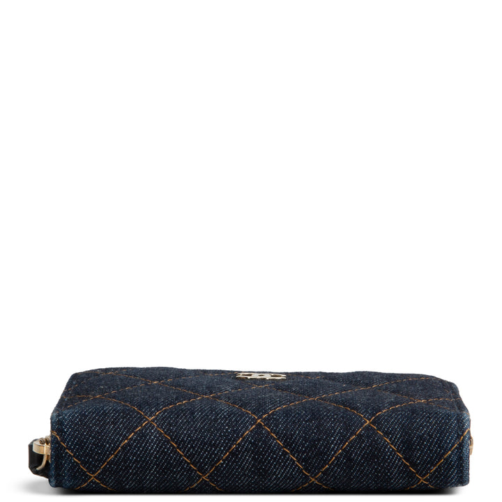 CHANEL 2026 Denim Coin Purse - Dark Wash Navy