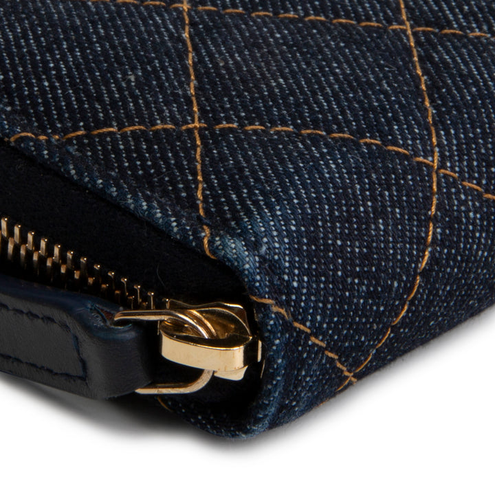 CHANEL 2026 Denim Coin Purse - Dark Wash Navy