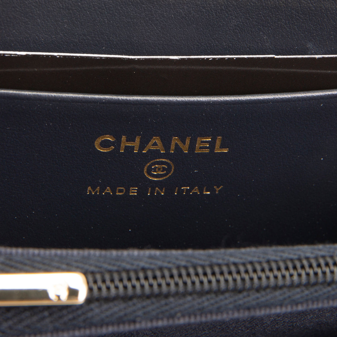 CHANEL 2026 Denim Coin Purse - Dark Wash Navy