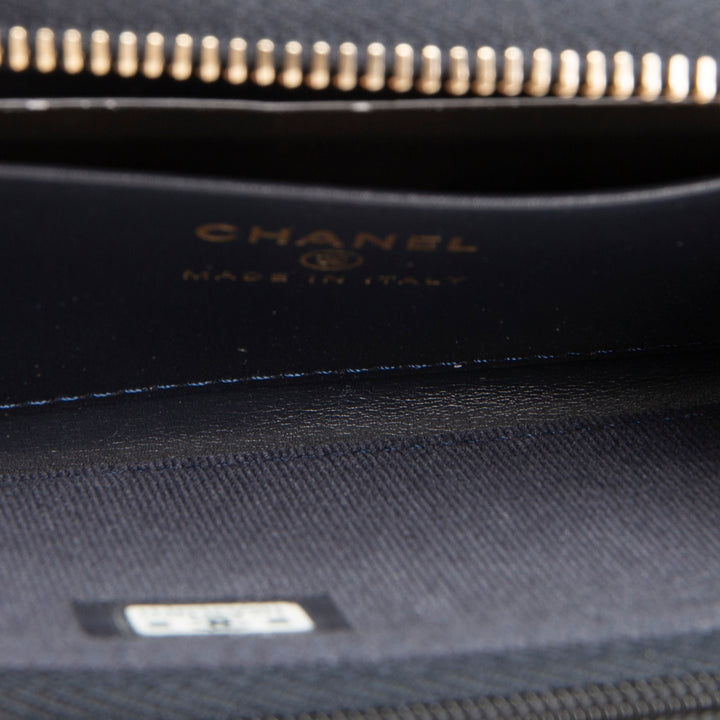CHANEL 2026 Denim Coin Purse - Dark Wash Navy