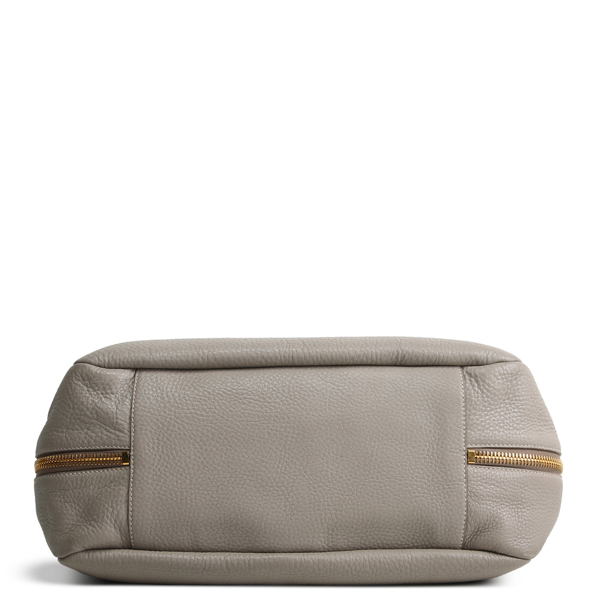 PRADA Vitello Daino Double Zip Pocket Hobo - Grey