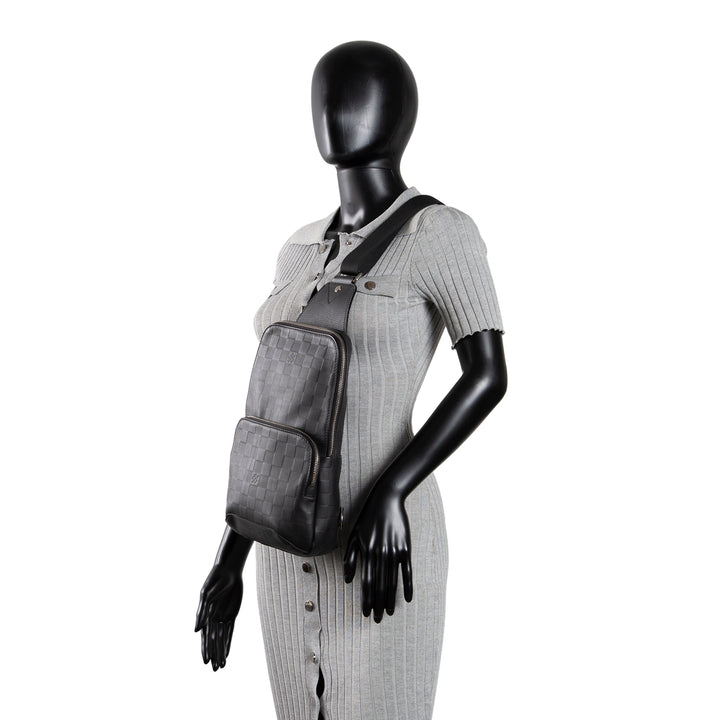 LOUIS VUITTON Damier Infini Avenue Sling - Black