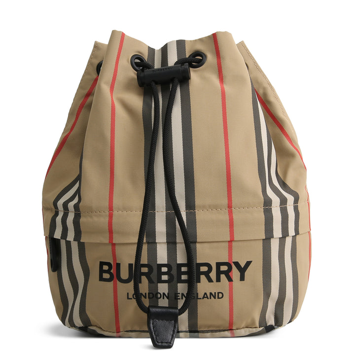 BURBERRY Icon Stripe Drawstring Pouch