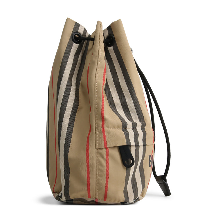 BURBERRY Icon Stripe Drawstring Pouch