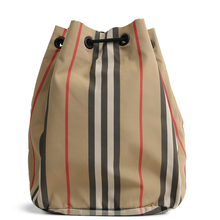 BURBERRY Icon Stripe Drawstring Pouch