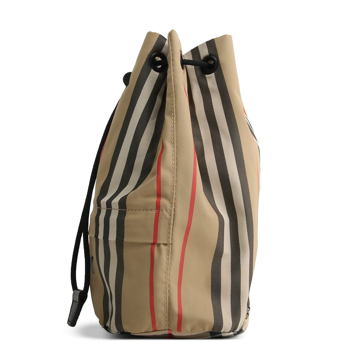 BURBERRY Icon Stripe Drawstring Pouch