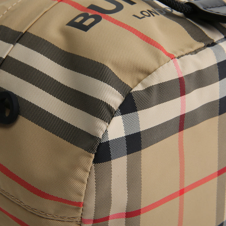 BURBERRY Icon Stripe Drawstring Pouch