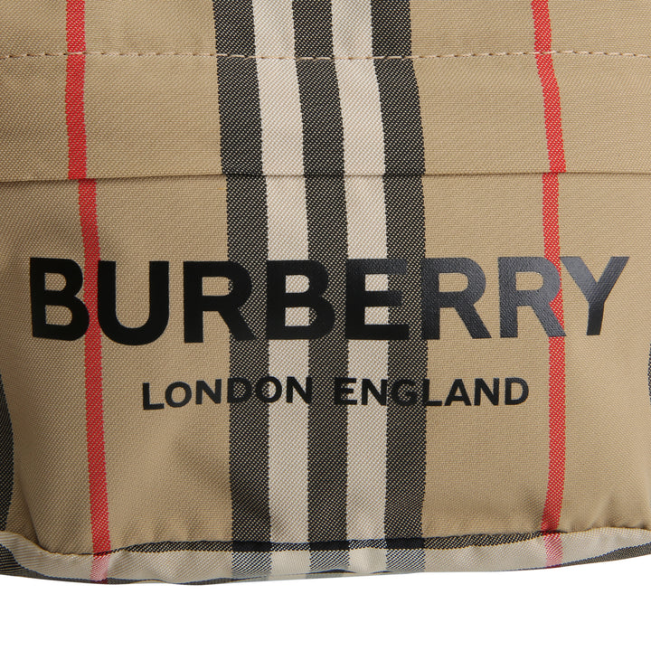 BURBERRY Icon Stripe Drawstring Pouch