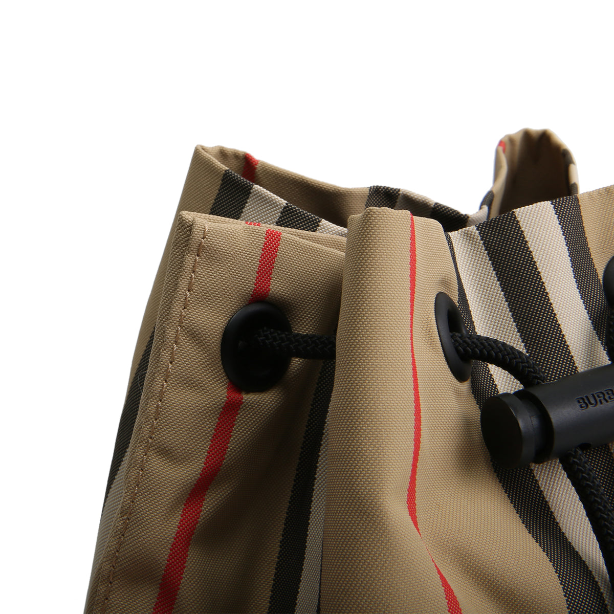 BURBERRY Icon Stripe Drawstring Pouch