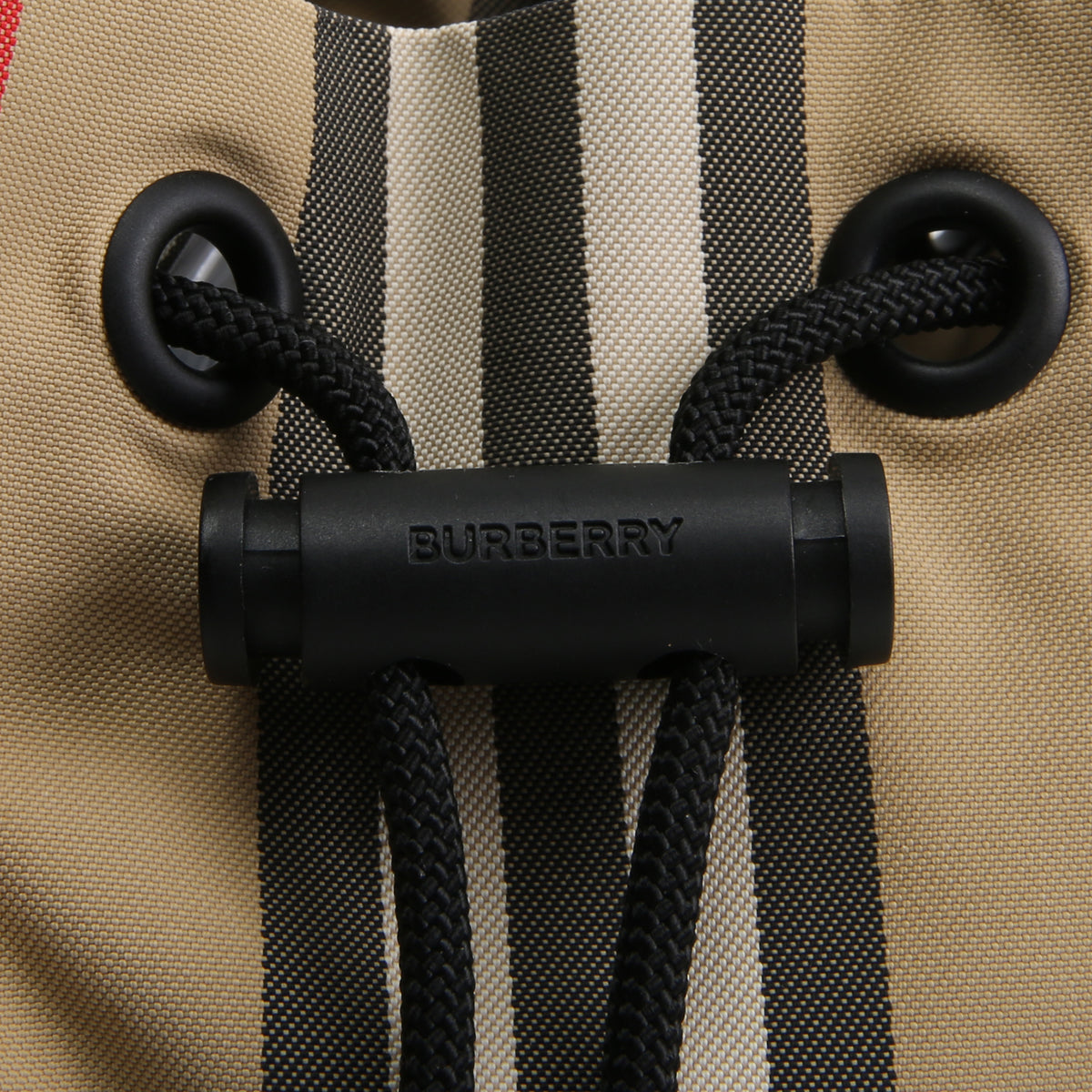 BURBERRY Icon Stripe Drawstring Pouch