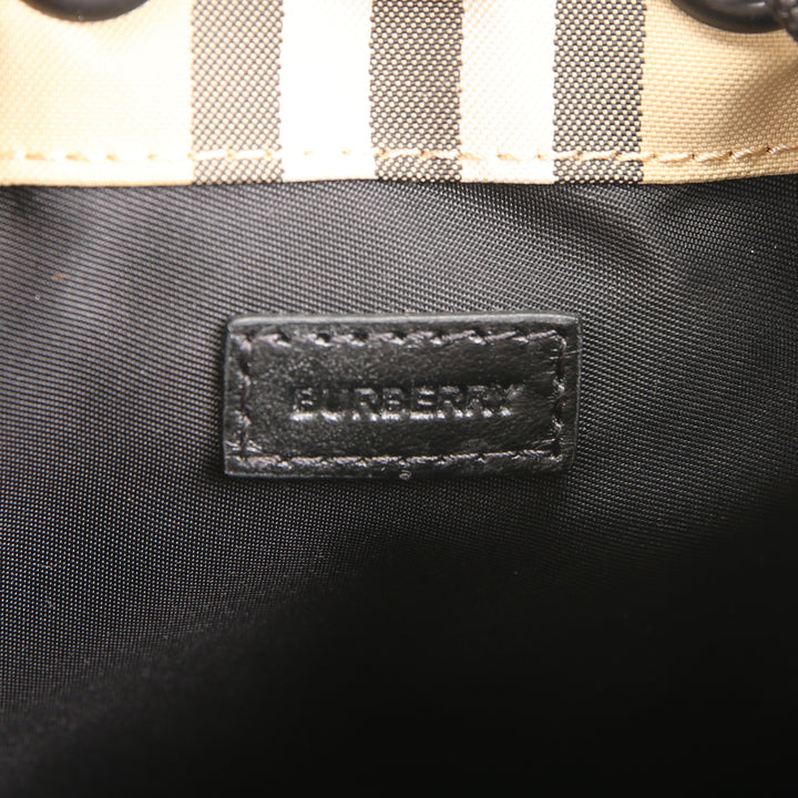 BURBERRY Icon Stripe Drawstring Pouch
