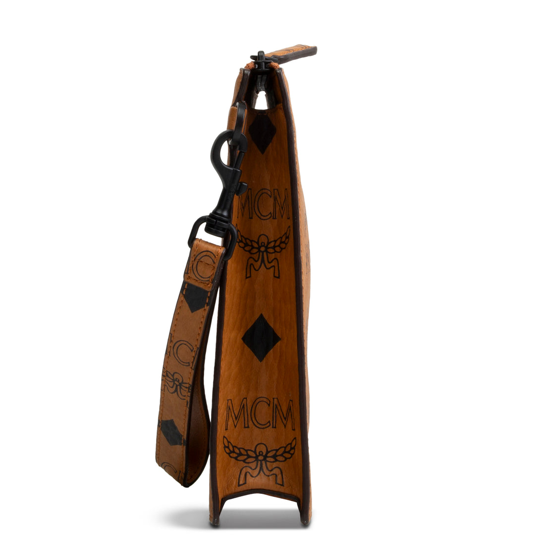 MCM Aren Visteos Flat Pouch - Cognac