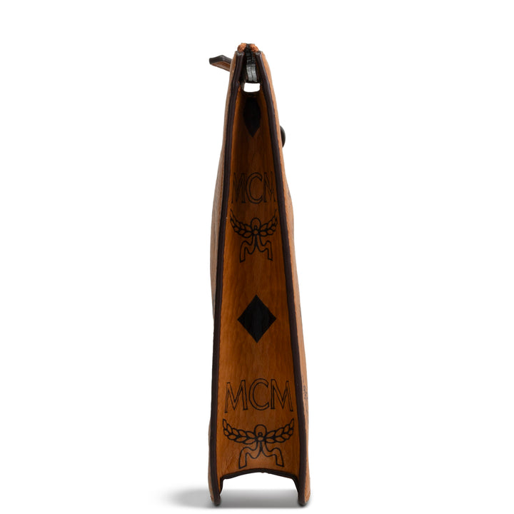 MCM Aren Visteos Flat Pouch - Cognac