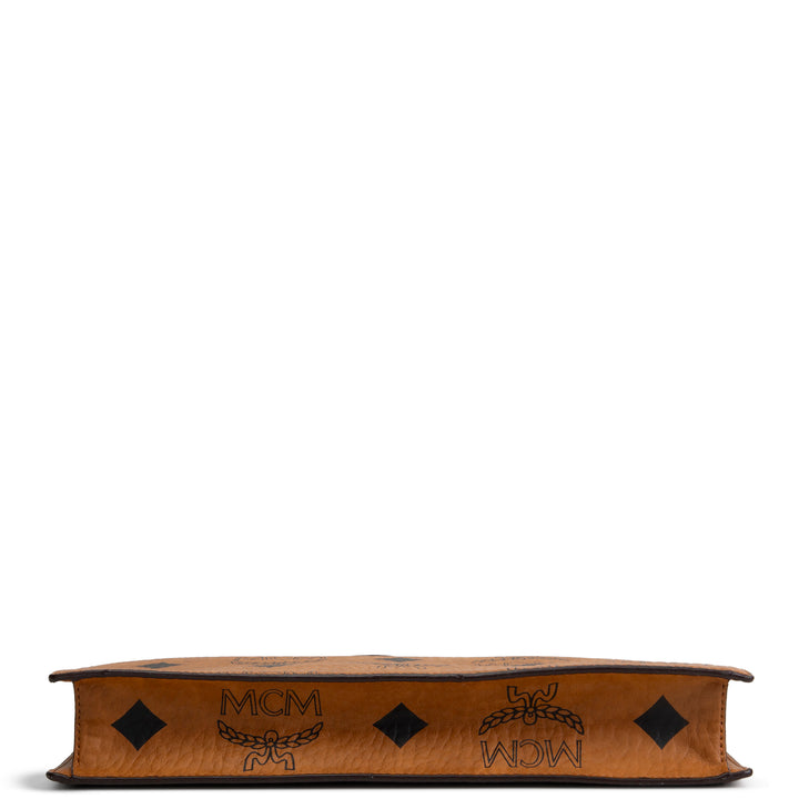 MCM Aren Visteos Flat Pouch - Cognac