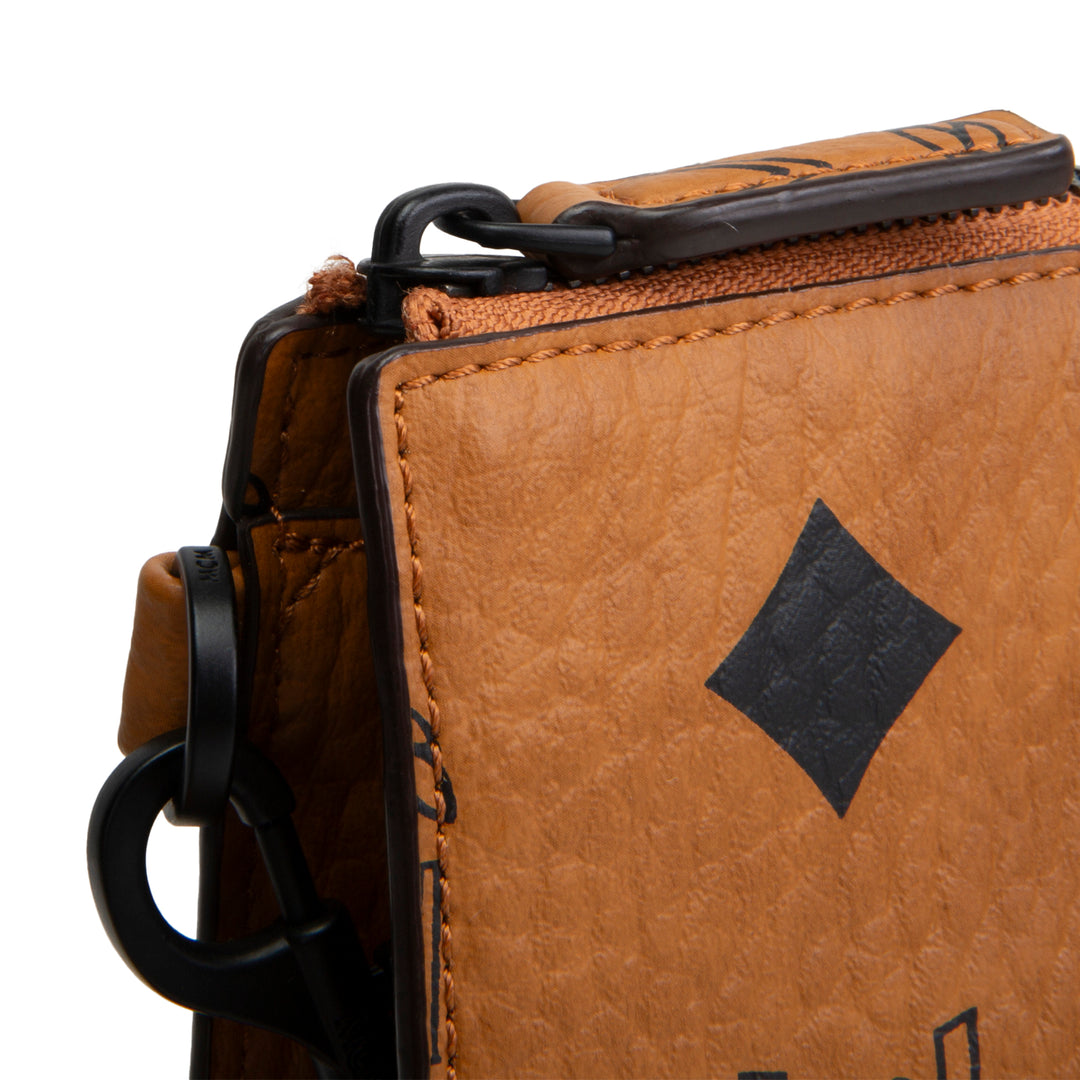 MCM Aren Visteos Flat Pouch - Cognac