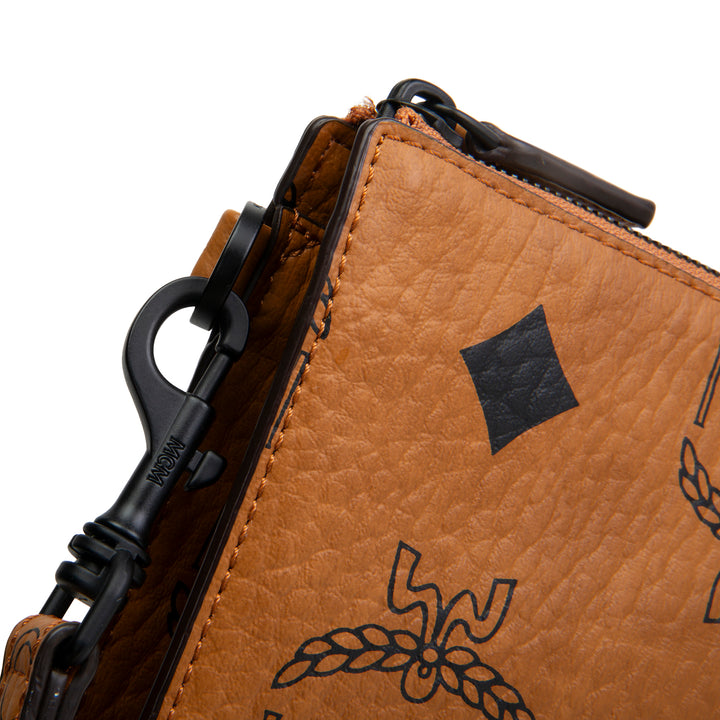 MCM Aren Visteos Flat Pouch - Cognac