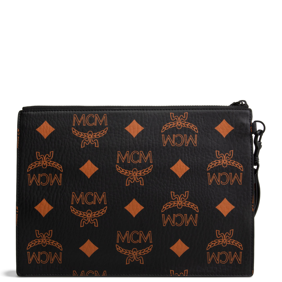 MCM Aren Visteos Flat Pouch - Black
