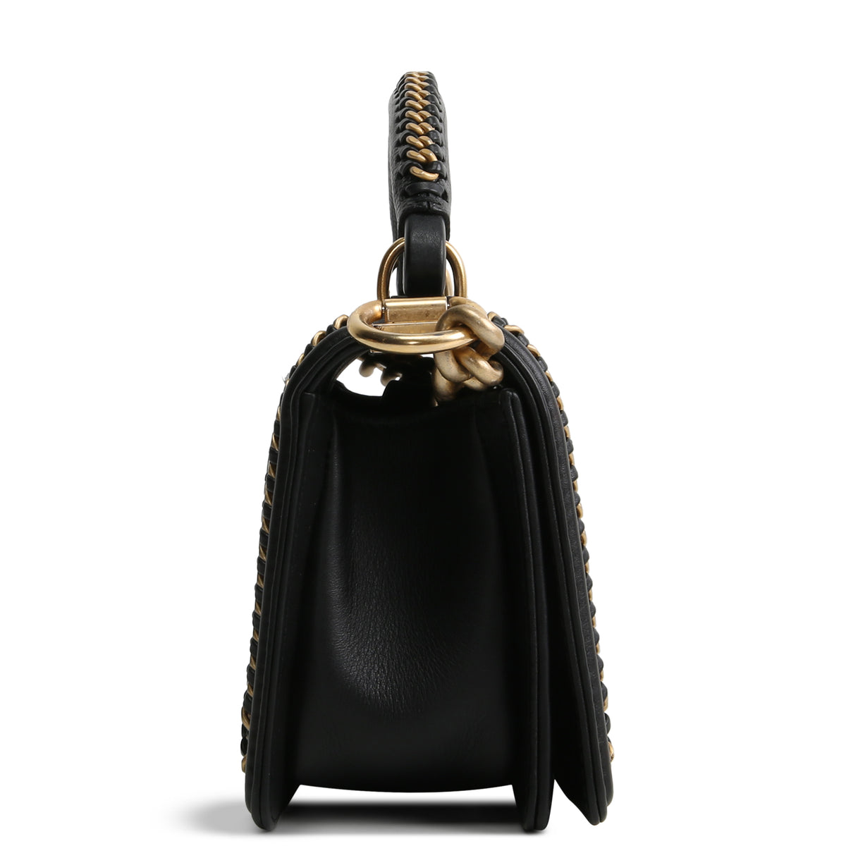 CHANEL Small Lizard Top Handle Boy Bag