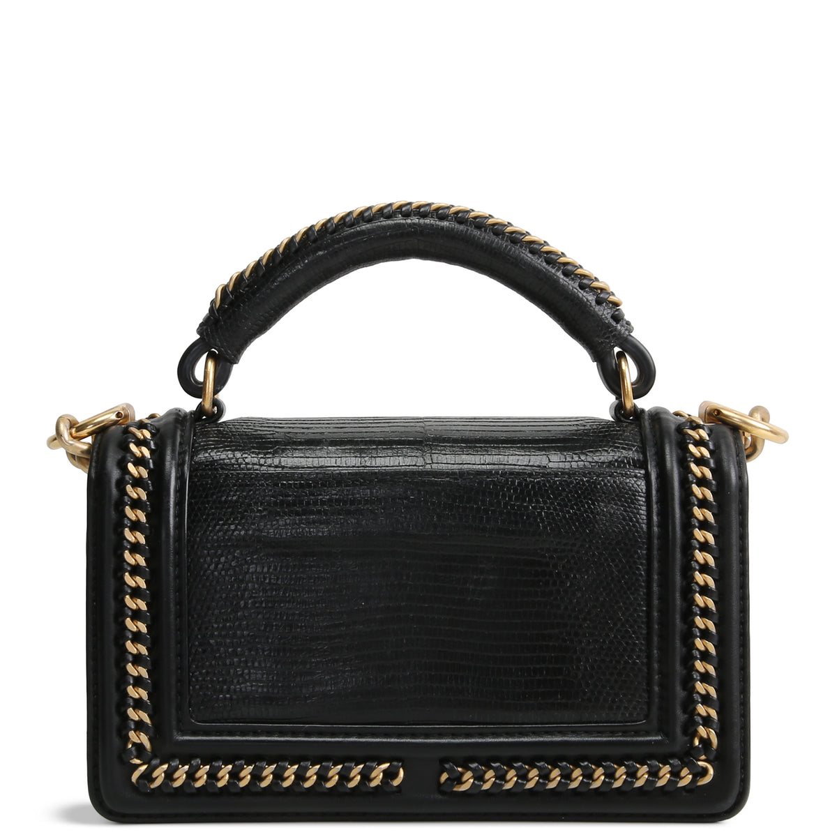 CHANEL Small Lizard Top Handle Boy Bag