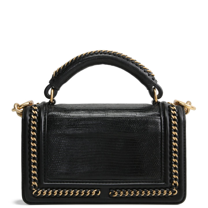 CHANEL Small Lizard Top Handle Boy Bag