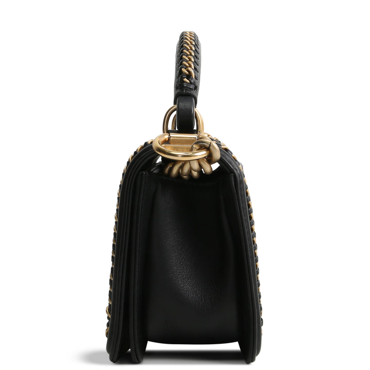 CHANEL Small Lizard Top Handle Boy Bag