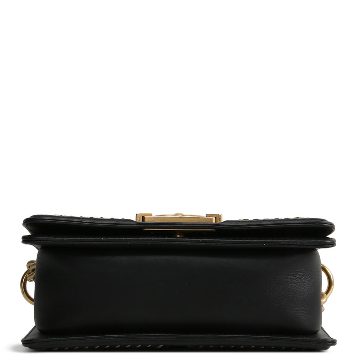 CHANEL Small Lizard Top Handle Boy Bag