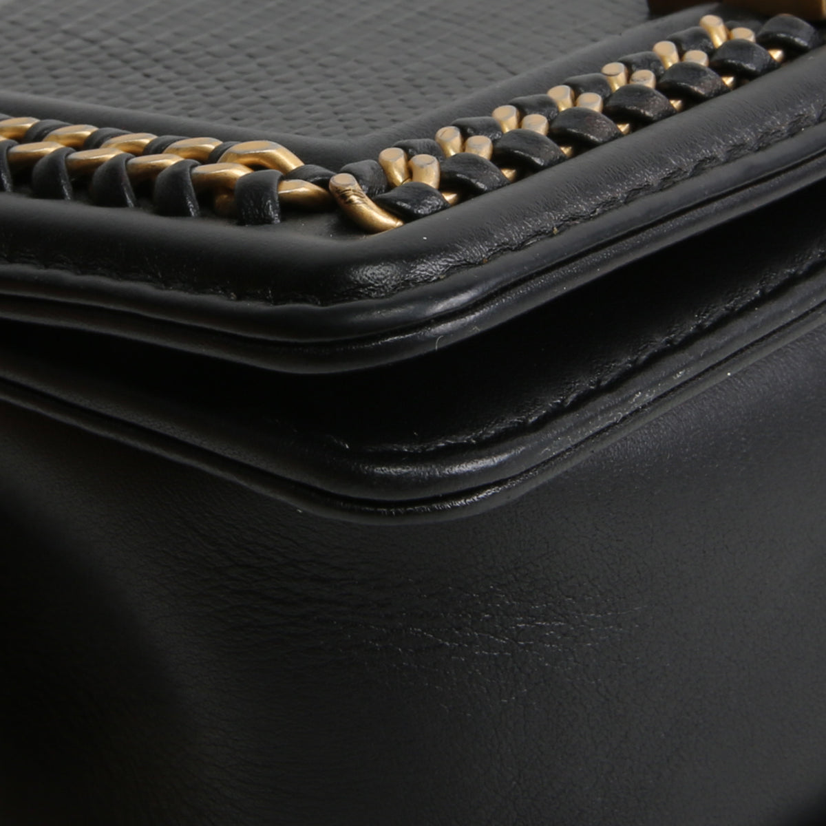 CHANEL Small Lizard Top Handle Boy Bag